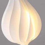 Artistic Dining Room White Teardrop Pendant Light Image - 15