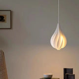 Artistic Dining Room White Teardrop Pendant Light Image - 4