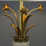 Artistic Elegant Gold Floral Metal Base Table Lamp Image - 12