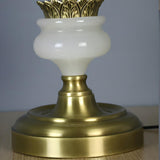 Artistic Elegant Gold Floral Metal Base Table Lamp Image - 8