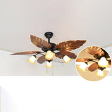 Artistic Floral Adjustable 5 Blade Chandelier Fan Light Image - 7