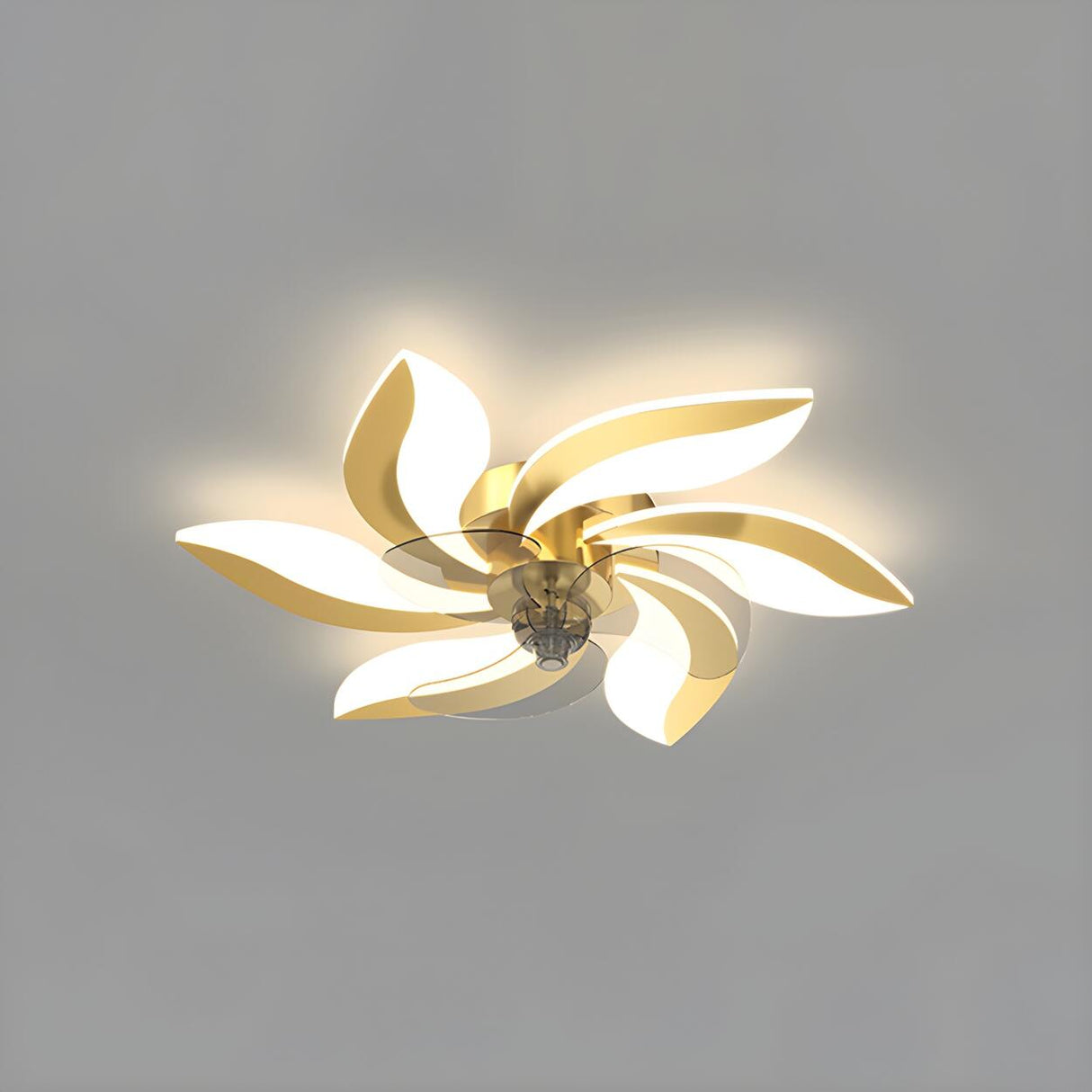 Artistic Flower Geometric Ceiling Fan with LED Light Image - 11