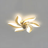 Artistic Flower Geometric Ceiling Fan with LED Light Image - 11