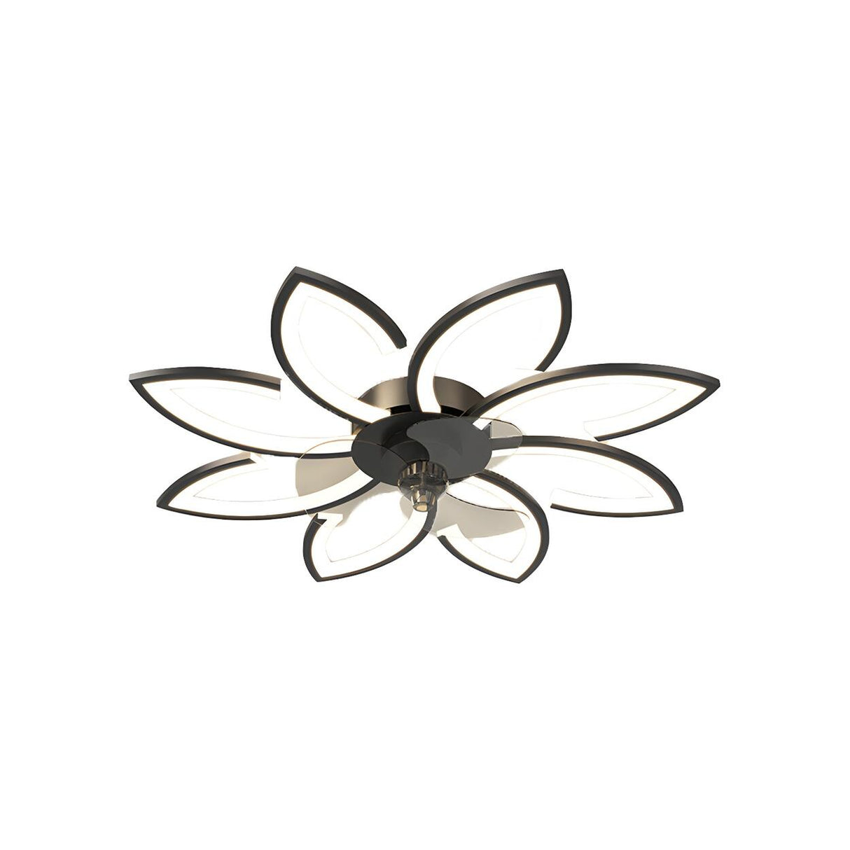 Artistic Flower Geometric Ceiling Fan with LED Light Image - 16