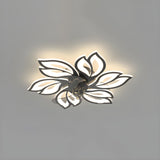 Artistic Flower Geometric Ceiling Fan with LED Light Image - 17