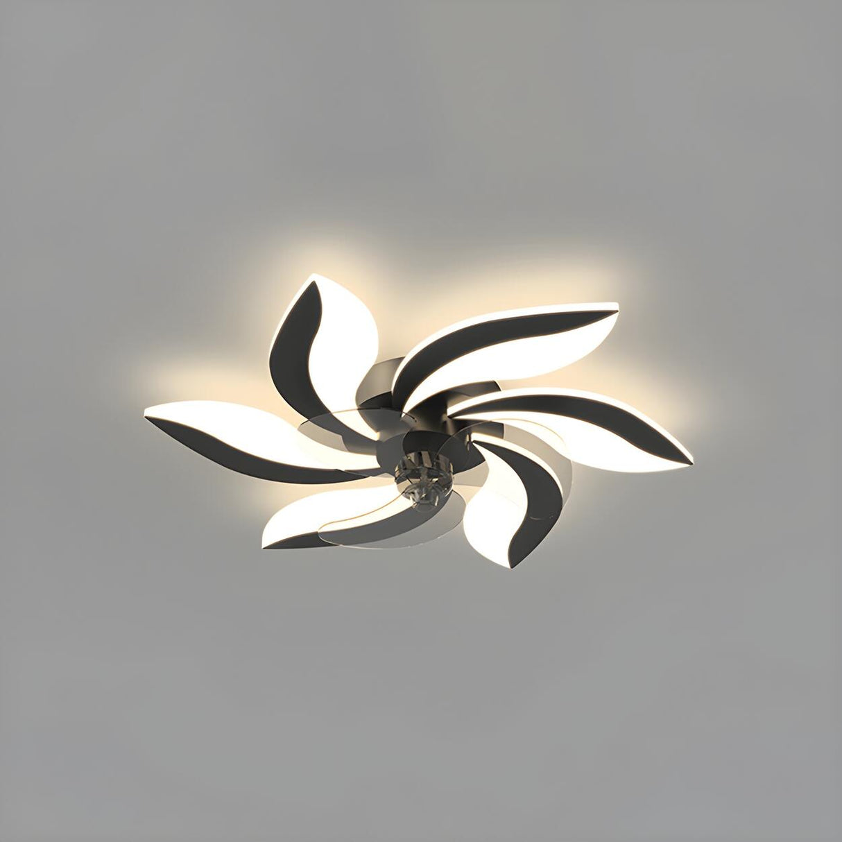 Artistic Flower Geometric Ceiling Fan with LED Light Image - 18