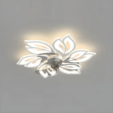 Artistic Flower Geometric Ceiling Fan with LED Light Image - 2