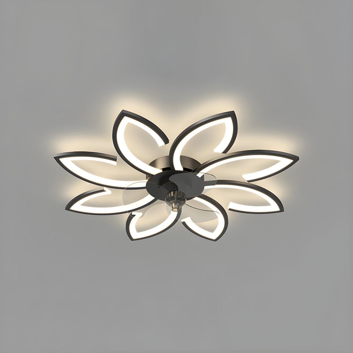 Artistic Flower Geometric Ceiling Fan with LED Light Image - 20