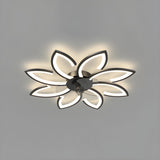 Artistic Flower Geometric Ceiling Fan with LED Light Image - 20