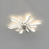 Artistic Flower Geometric Ceiling Fan with LED Light Image - 5