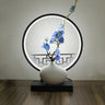 Artistic Flower Vase LED Circle Decor Metal Table Lamp Image - 7