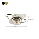 Artistic Flush Mount Saturn Ceiling Fan with LED Light Image - 15