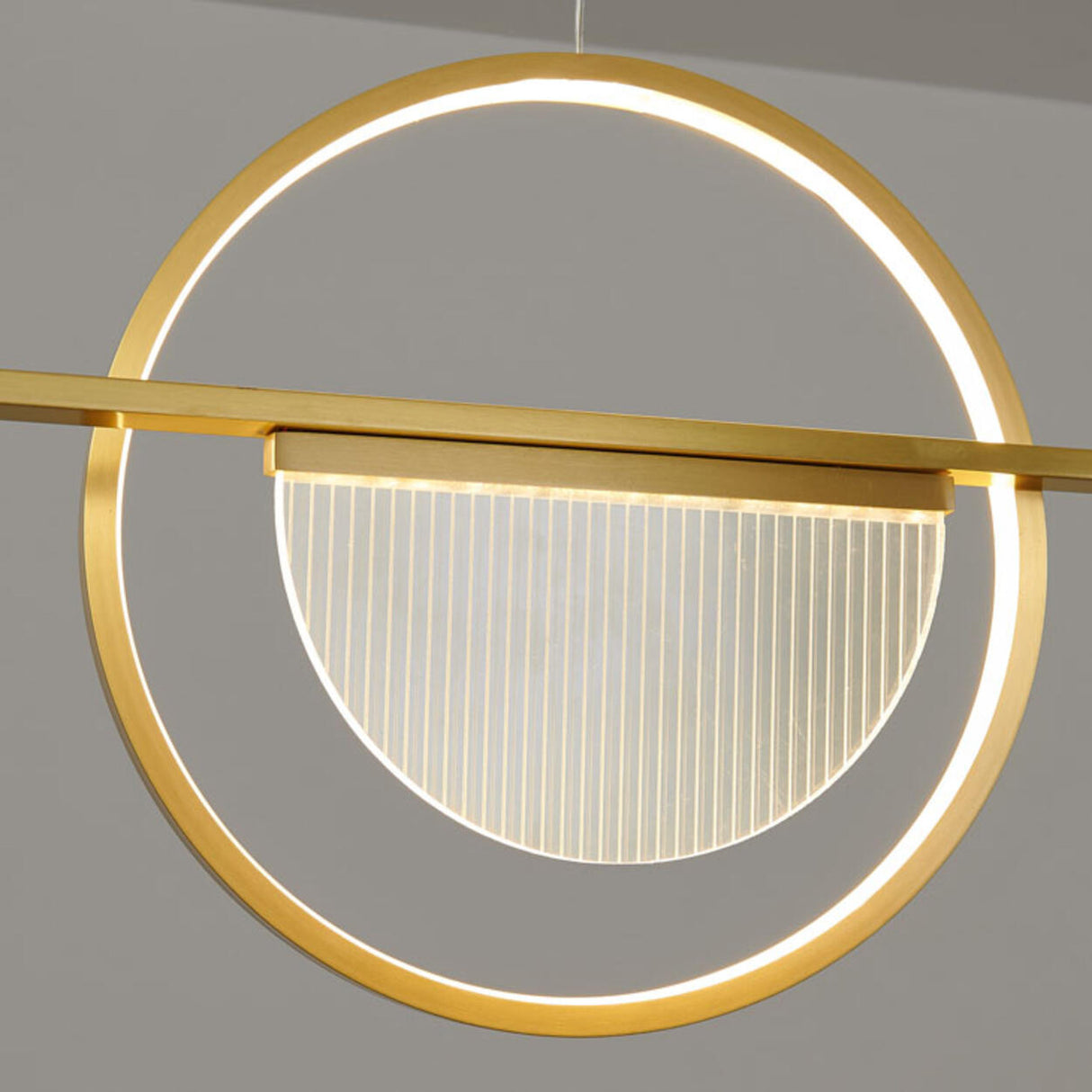 Artistic Geometric and Gold Circular Island Light Set Image - 8