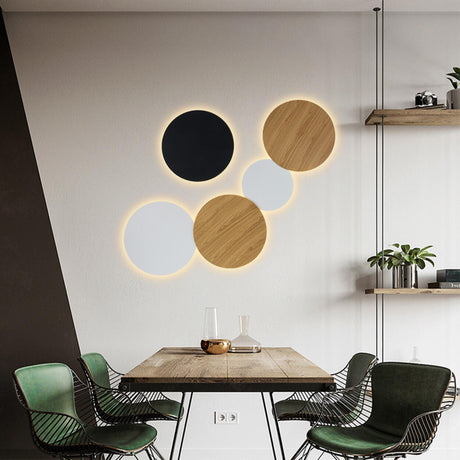 Artistic Geometric Circle LED Wall Light Image - 1