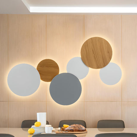 Artistic Geometric Circle LED Wall Light Image - 2