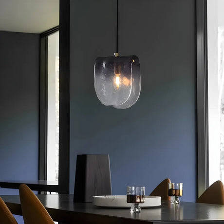 Artistic Geometric Glass Dining Room Black  Pendant Light Image - 1