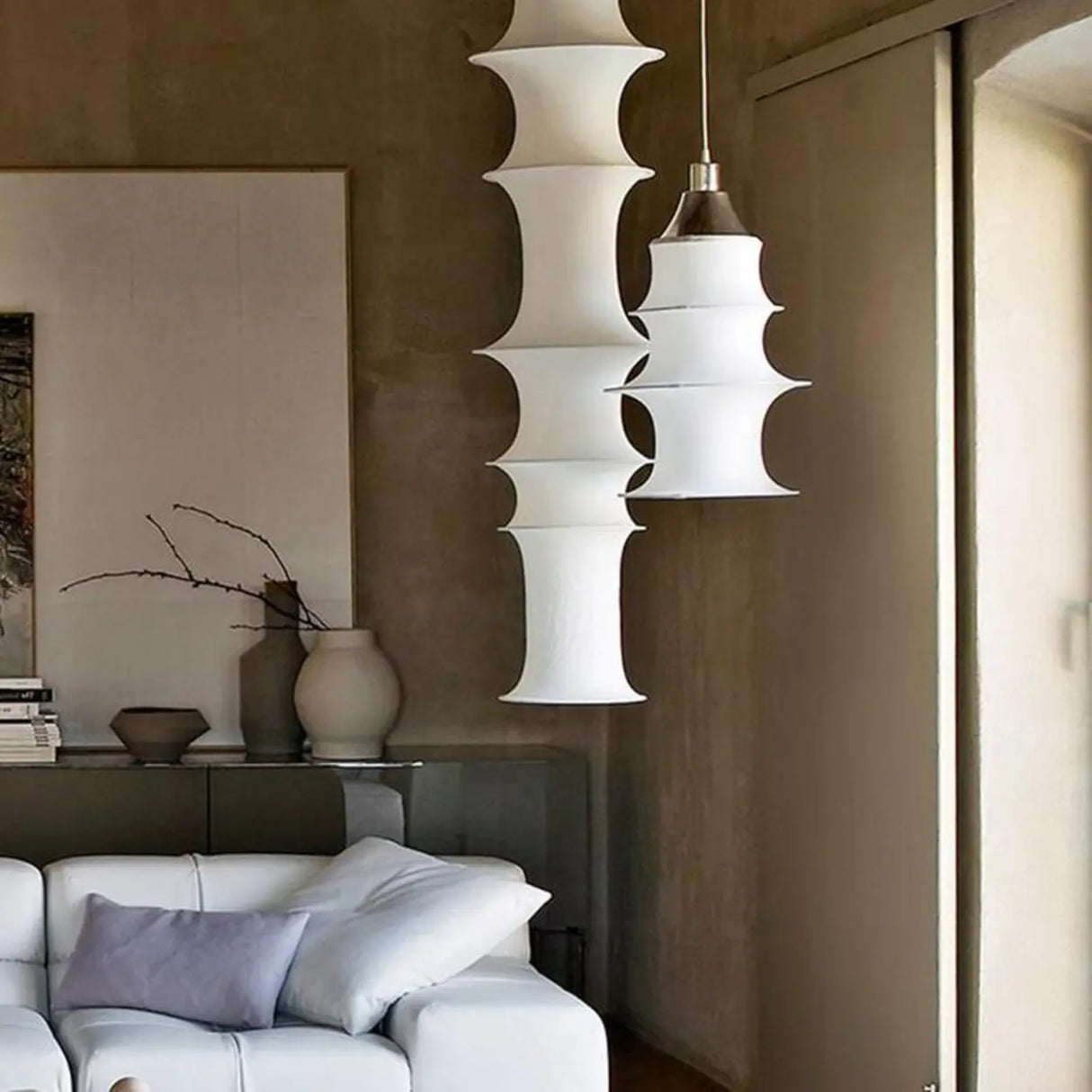 Artistic Geometric Sculptural Living Room Pendant Light Image - 1