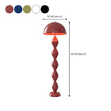 Artistic Green Mushroom-Shape Metal LED Floor Light #size