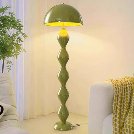 Artistic Green Mushroom-Shape Metal LED Floor Light Image - 2