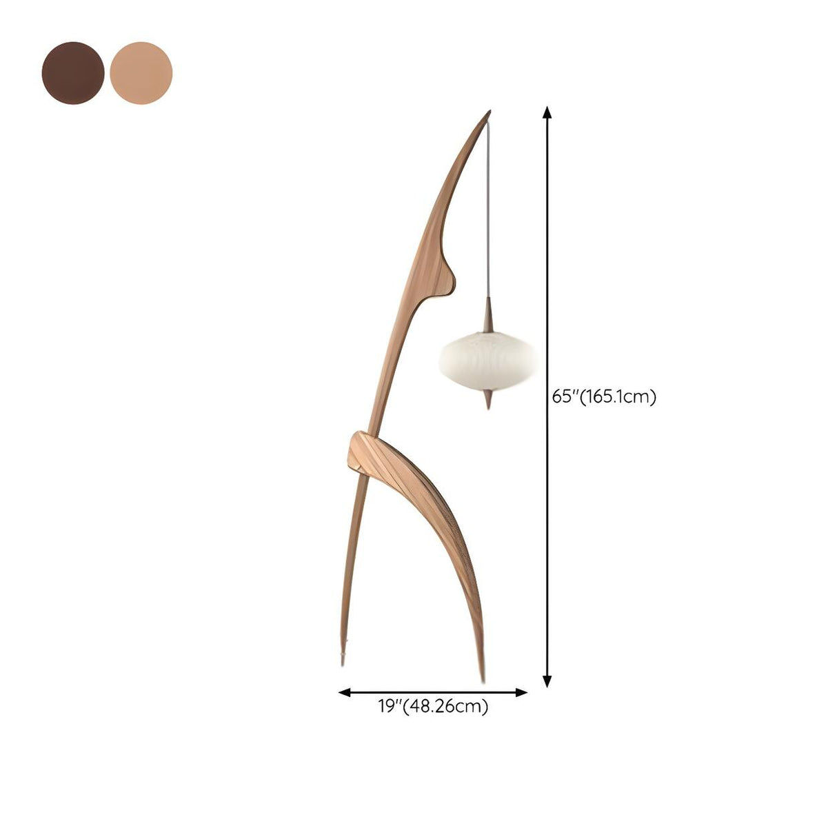 Artistic Lantern Wooden Mantis Modern Floor Lamp 