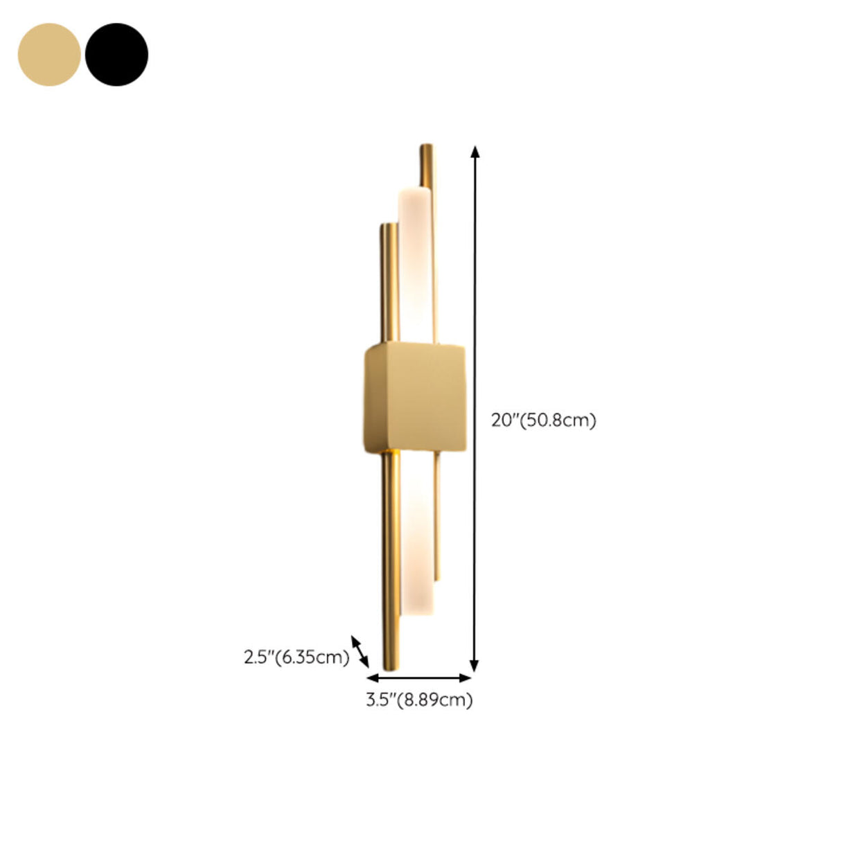 Artistic LED Black and Gold Wall Sconce 