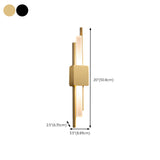 Artistic LED Black and Gold Wall Sconce #size