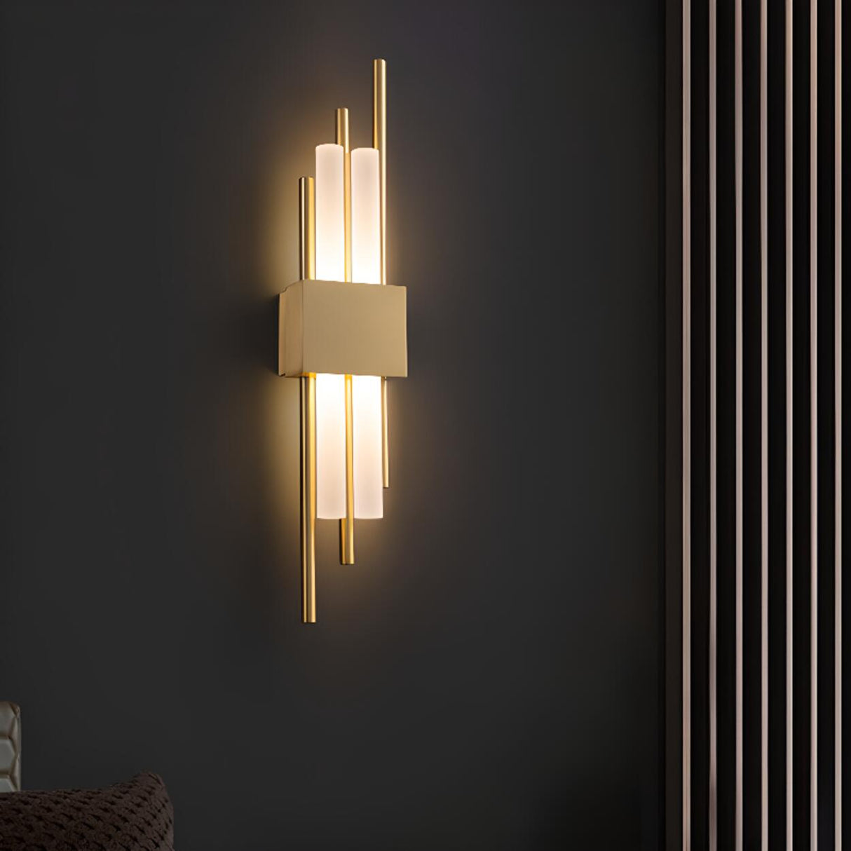 Artistic LED Black and Gold Wall Sconce Image - 3