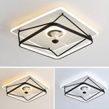 Artistic Linear Geometric LED Ceiling Fan with Light Image - 12