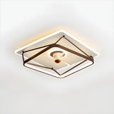 Artistic Linear Geometric LED Ceiling Fan with Light Image - 3