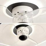 Artistic Linear Geometric LED Ceiling Fan with Light Image - 8