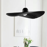 Artistic Living Room Circular Black Round Pendant Light Image - 2