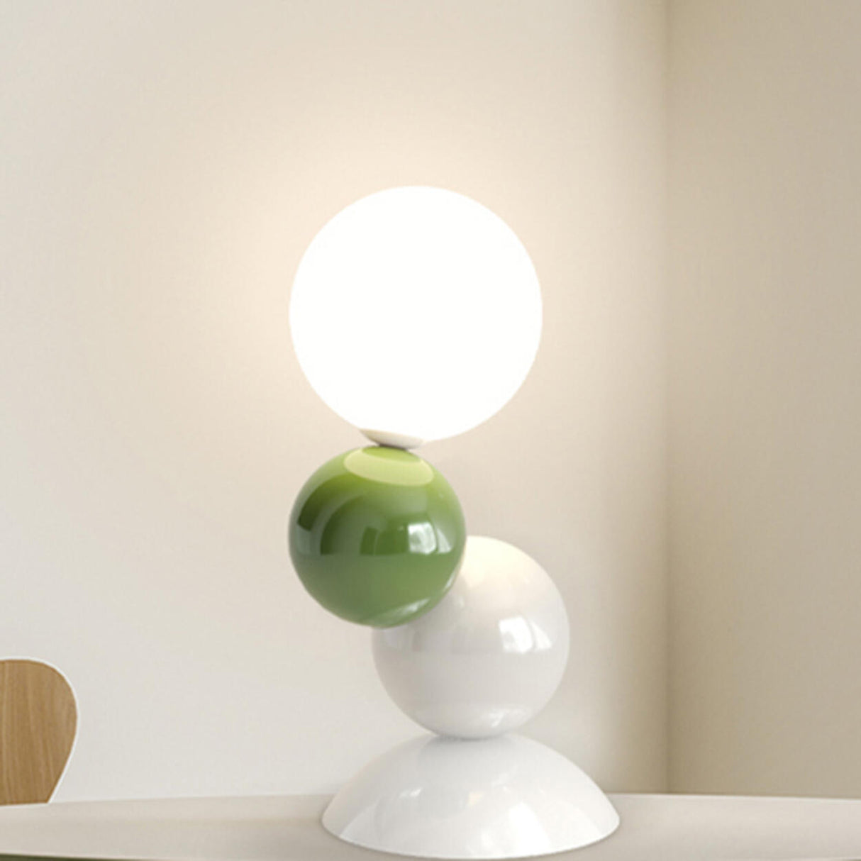 Artistic Modern LED Geometric Spherical Table Lamp Image - 17