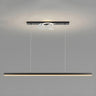 Artistic Modern LED Linear Metal Pendant Fan with Light Image - 6