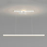 Artistic Modern LED Linear Metal Pendant Fan with Light Image - 7