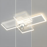 Artistic Modern Linear Geometric Ceiling Fan with Light Image - 11