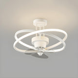 Artistic Modern Linear Geometric Ceiling Fan with Light Image - 13