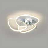 Artistic Modern Linear Geometric Ceiling Fan with Light Image - 6