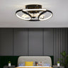 Artistic Modern Linear Spiral Ceiling Fan with Light Image - 3