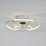 Artistic Modern Linear Spiral Ceiling Fan with Light Image - 4