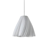 Artistic Modern Sculptural Fabric Pendant Light Indoor White Image - 10