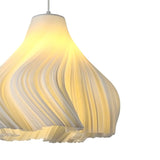 Artistic Modern Sculptural Fabric Pendant Light Indoor White Image - 11