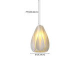 Artistic Modern Sculptural Fabric Pendant Light Indoor White Image - 16