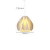 Artistic Modern Sculptural Fabric Pendant Light Indoor White Image - 17