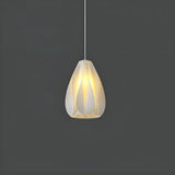 Artistic Modern Sculptural Fabric Pendant Light Indoor White Image - 2