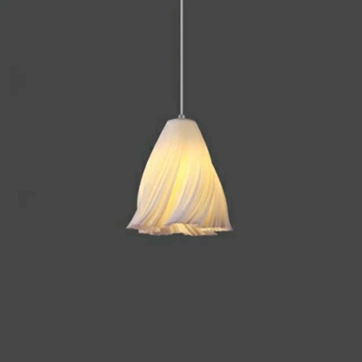 Artistic Modern Sculptural Fabric Pendant Light Indoor White Image - 5