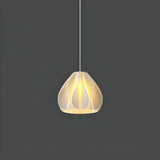 Artistic Modern Sculptural Fabric Pendant Light Indoor White Image - 7