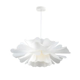 Artistic Modern White Chandeliers Floral Acrylic Dining Room Image - 5