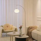 Artistic Modern White Linterna Arch Metal Floor Lamp Image - 3