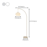 Artistic Modern White Linterna Arch Metal Floor Lamp #size