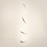 Artistic Modern White Spiral LED Metal Floor Lamp Image - 11